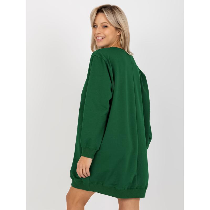 Női nyomtatott pulóver DESTINE sötétzöld