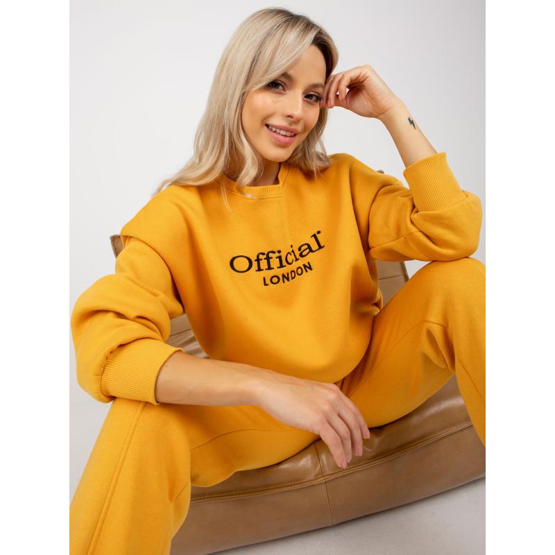 Női túlméretezett kétrészes tréningruha AUSTINA sötétsárga