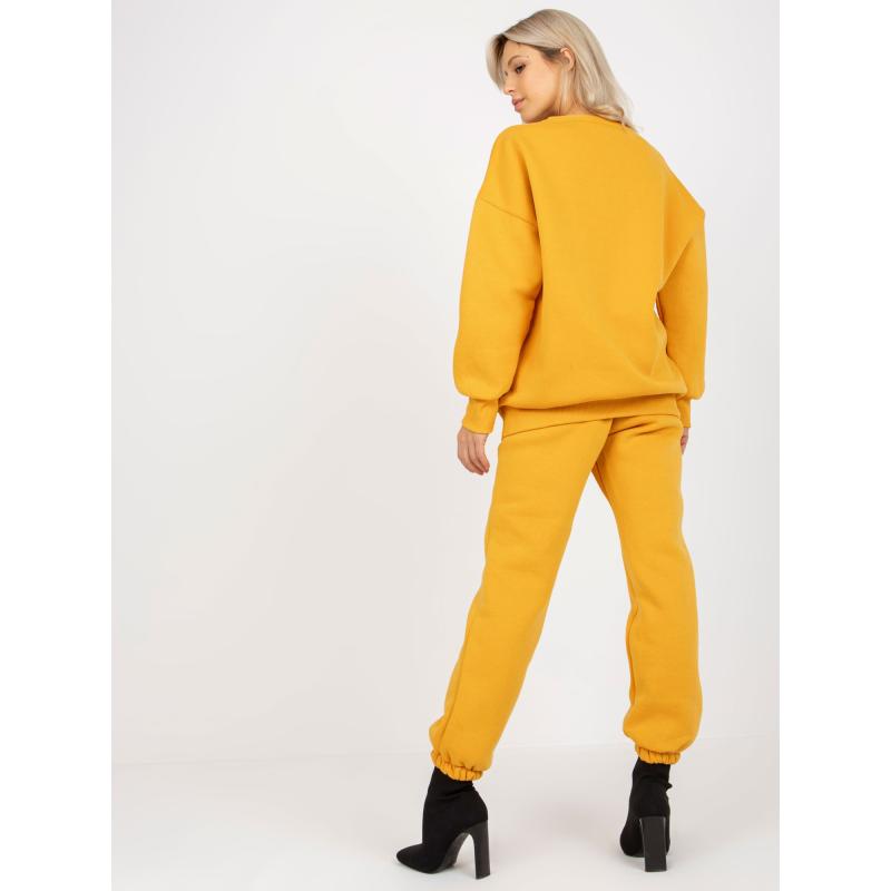 Női túlméretezett kétrészes tréningruha AUSTINA sötétsárga