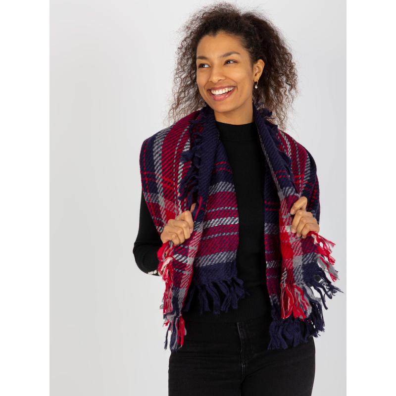 Női kockás sál KAREN sötétkék