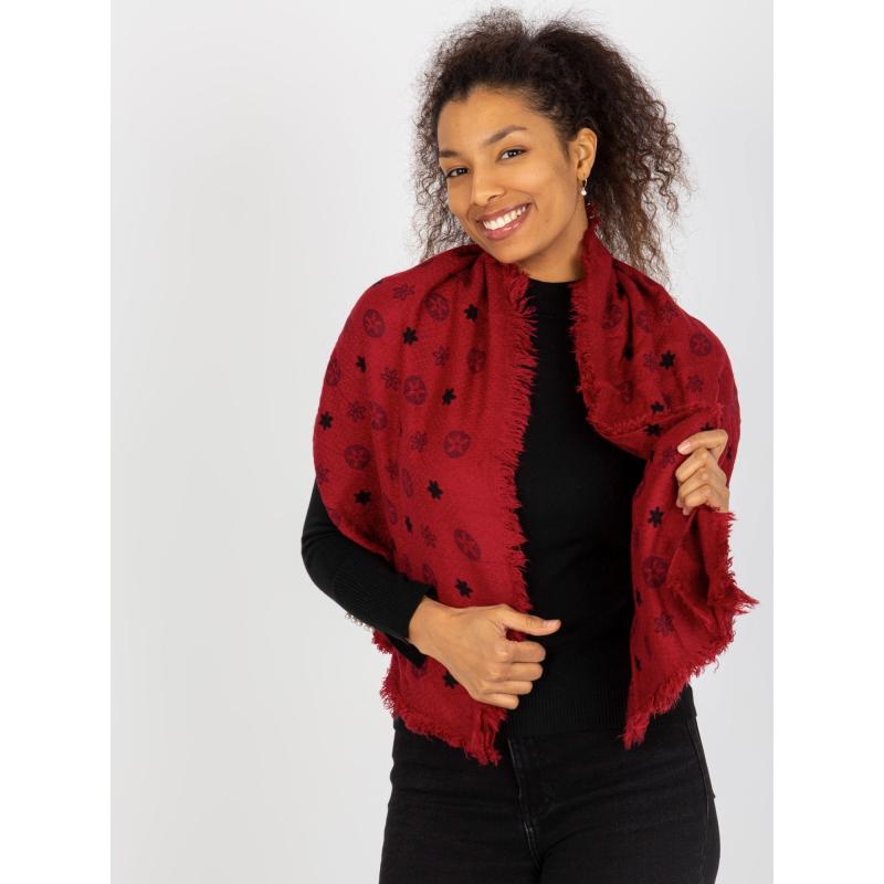 Női nyomtatott sál CRYSTAL red