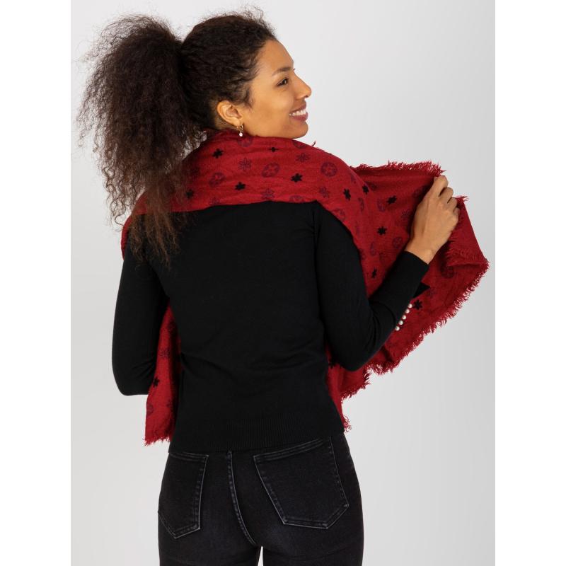 Női nyomtatott sál CRYSTAL red