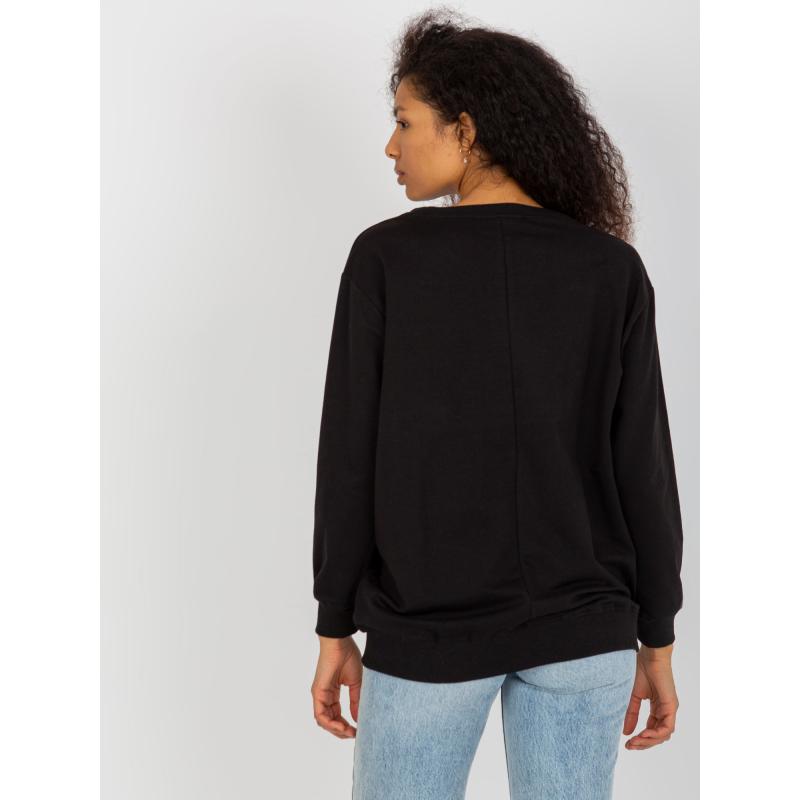 Dámská mikina s kapucí oversize DANIELA černá  