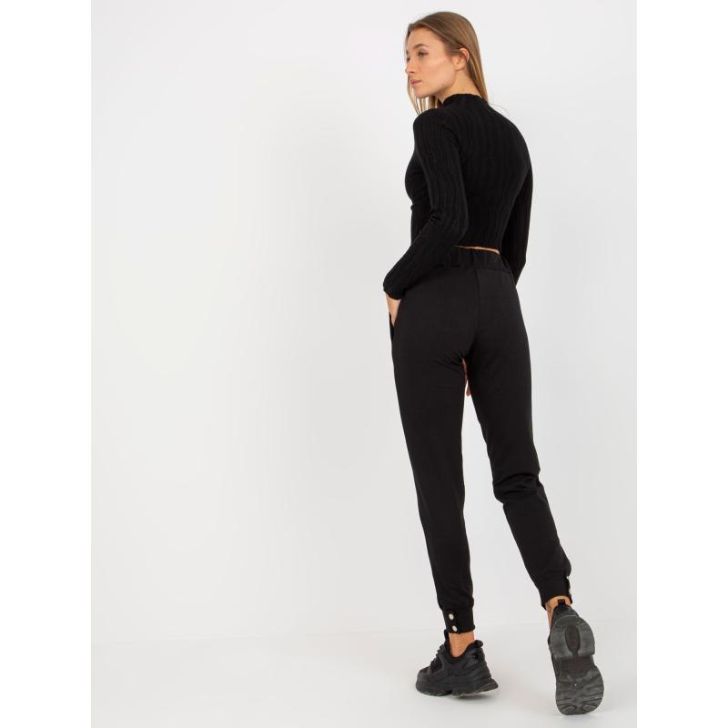 Dámské tepláky s patentkami na nohavicích OCH BELLA černé 