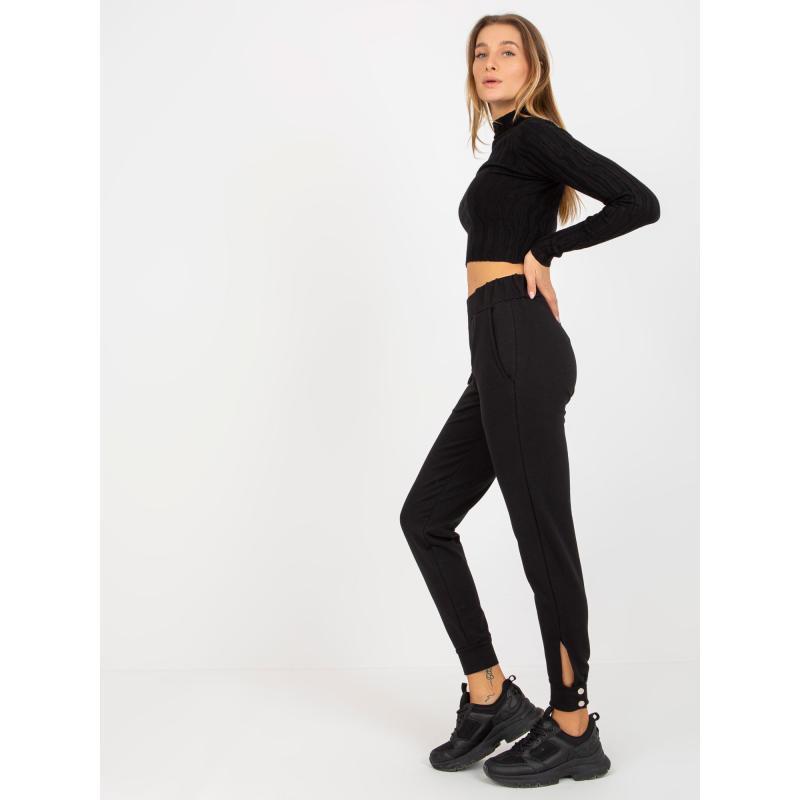 Dámské tepláky s patentkami na nohavicích OCH BELLA černé 