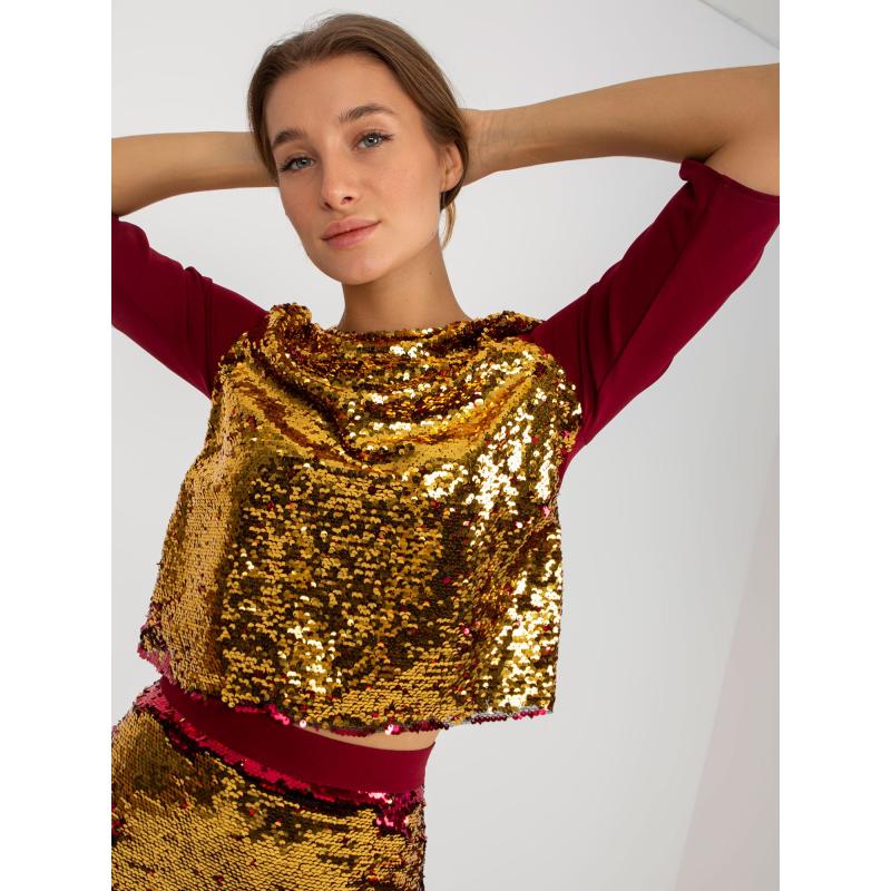 Dámská halenka s flitry ESTELLE bordó 