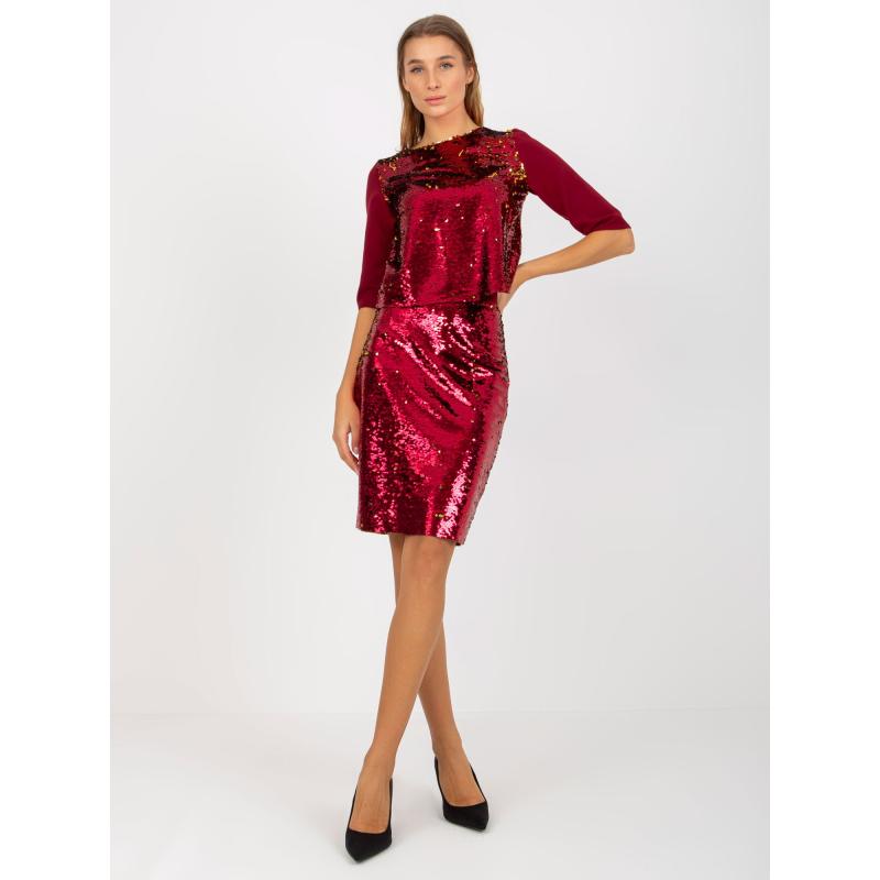 Dámská halenka s flitry ESTELLE bordó 