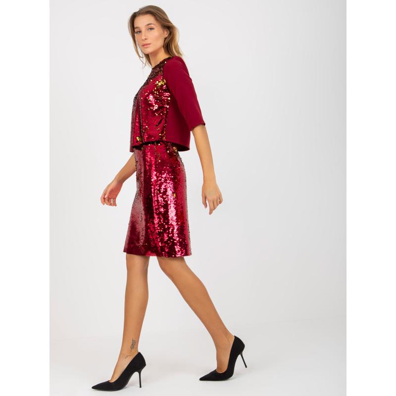 Dámská halenka s flitry ESTELLE bordó 