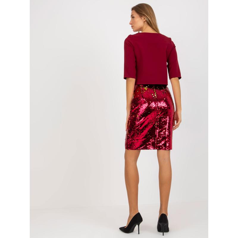Dámská halenka s flitry ESTELLE bordó 