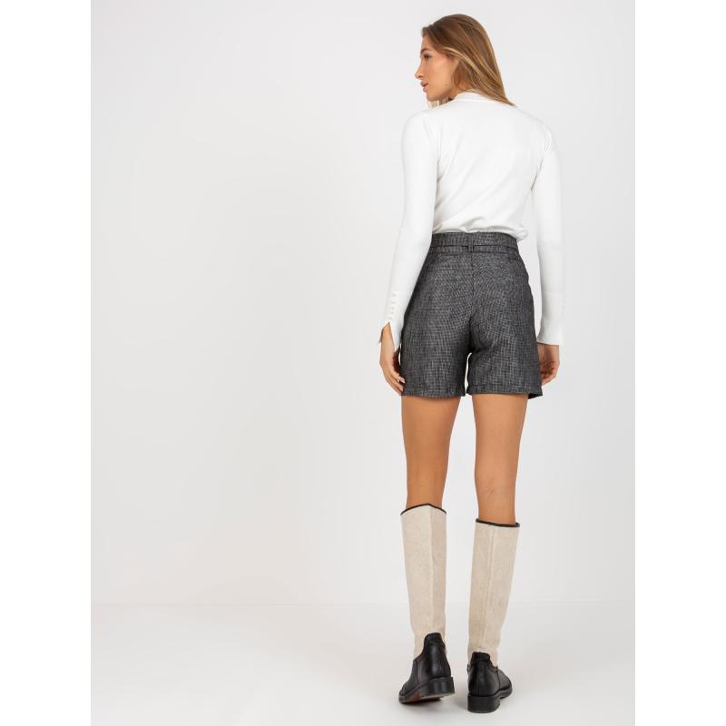 Dásmské šortky s páskem DESIRAT tmavě šedé  