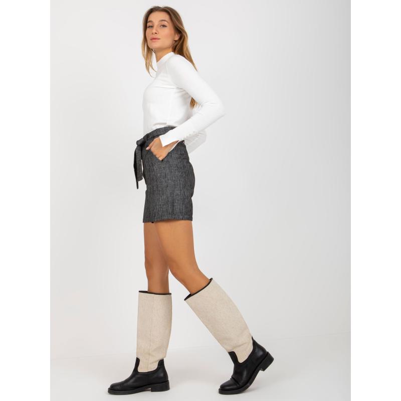 Dásmské šortky s páskem DESIRAT tmavě šedé  