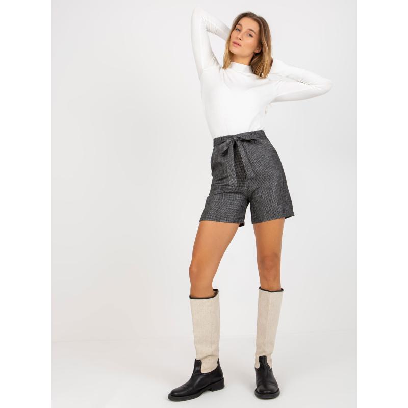 Dásmské šortky s páskem DESIRAT tmavě šedé  