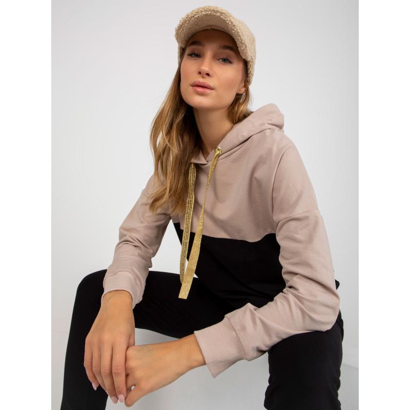 Női tréningruha nadrággal FAVOR bézs-fekete