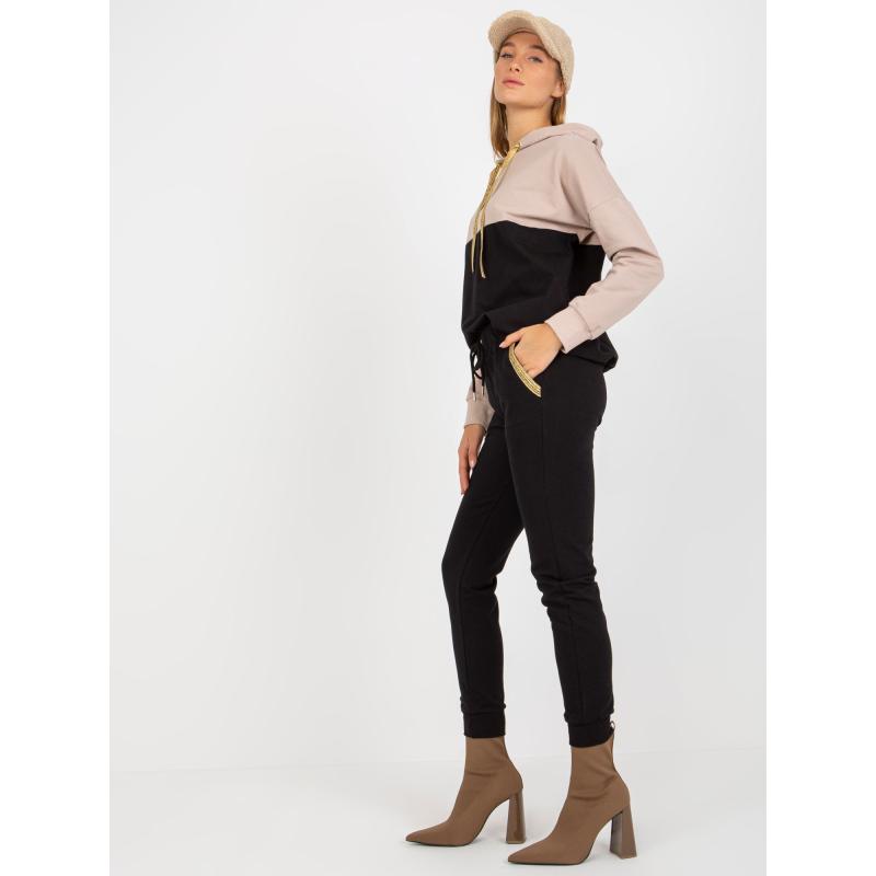 Női tréningruha nadrággal FAVOR bézs-fekete