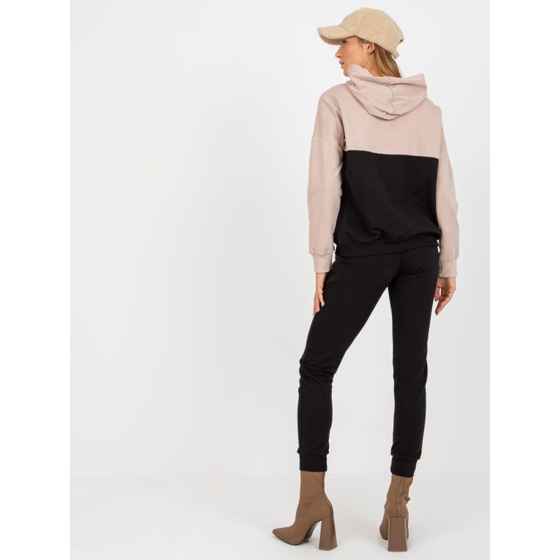 Női tréningruha nadrággal FAVOR bézs-fekete