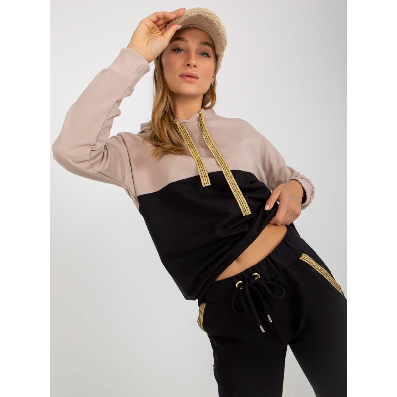 Női tréningruha nadrággal FAVOR bézs-fekete