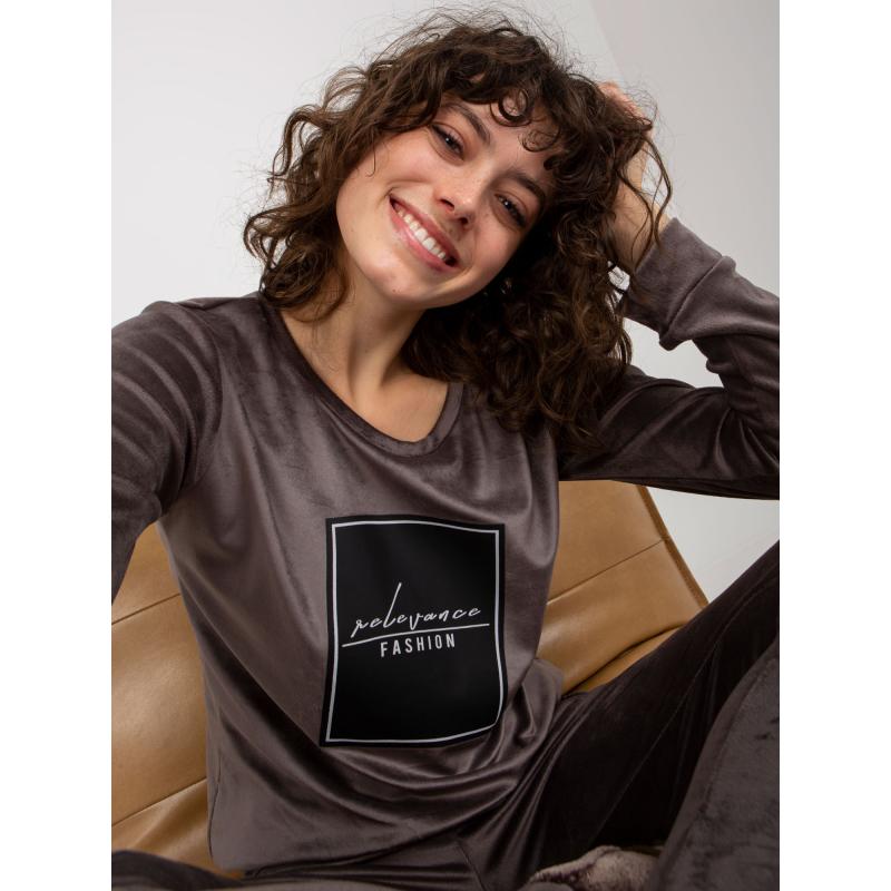 Női nyomtatott szett JASMIN sötétszürke