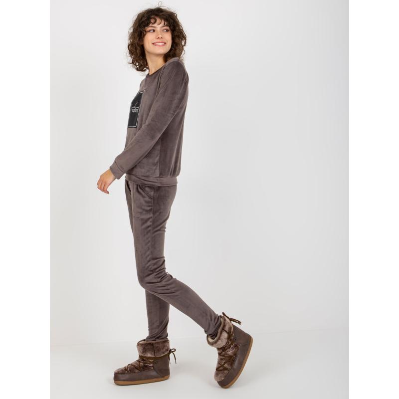 Női nyomtatott szett JASMIN sötétszürke