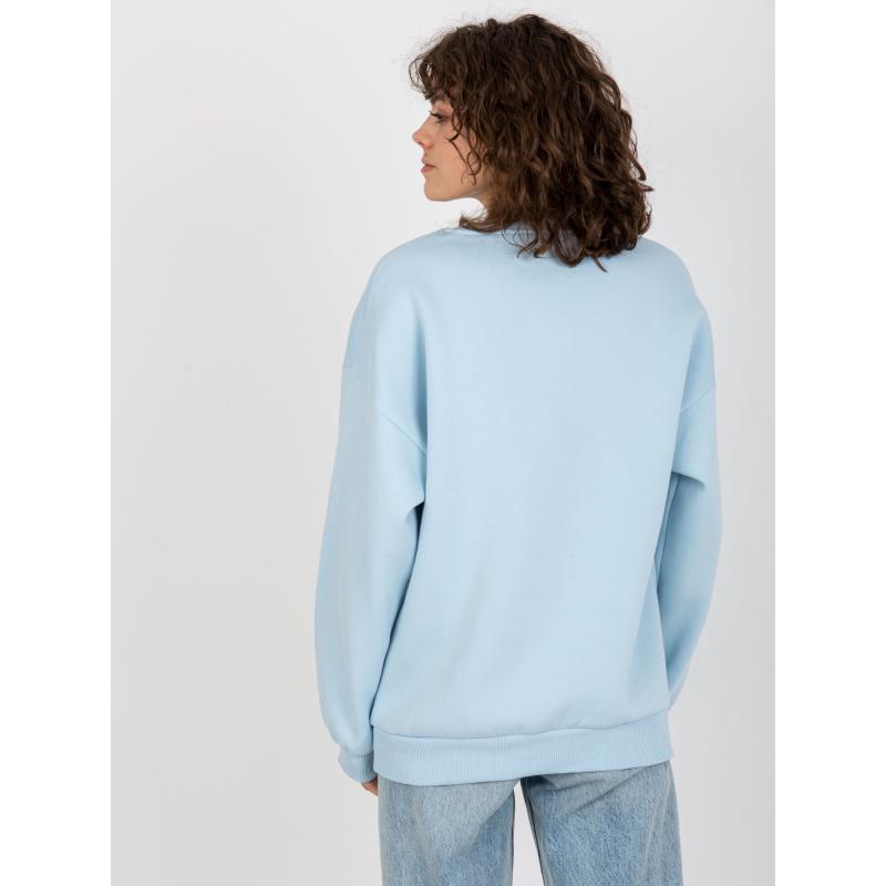 Dámská mikina bez kapuce oversize FAY světle modrá  