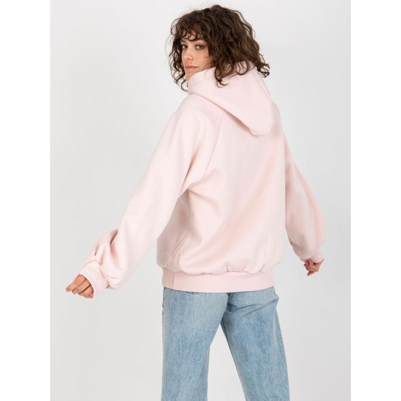 Dámská mikina s potiskem oversize ADIA světle růžová 