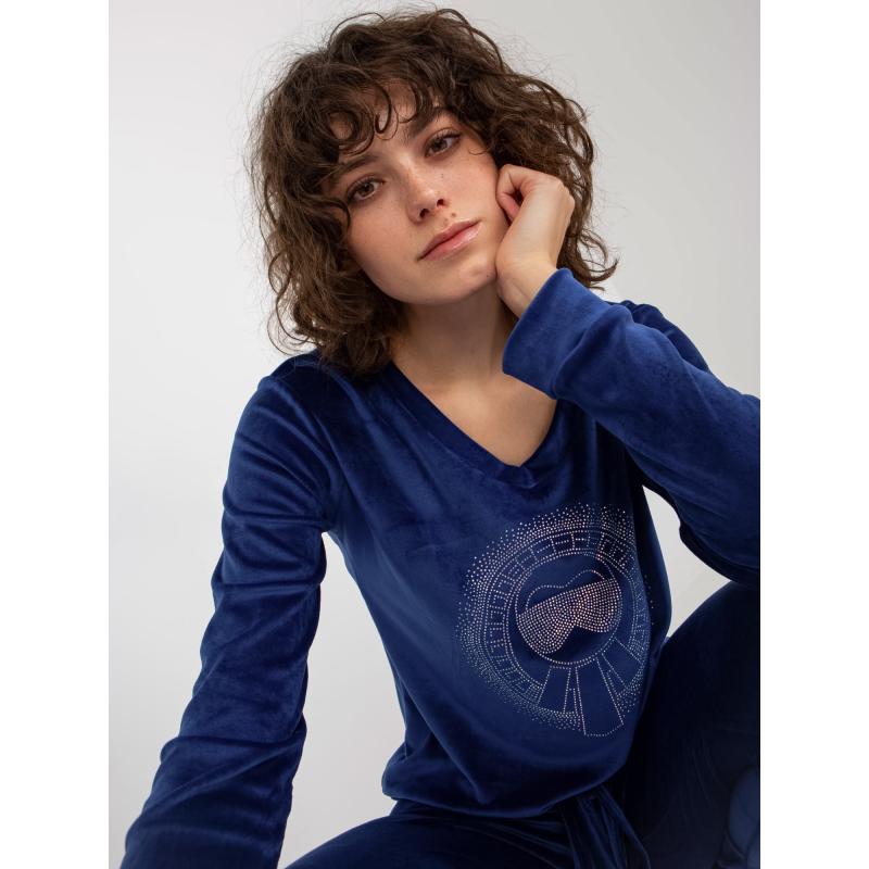 Női szett BETTINE applikációval kobaltkék színben