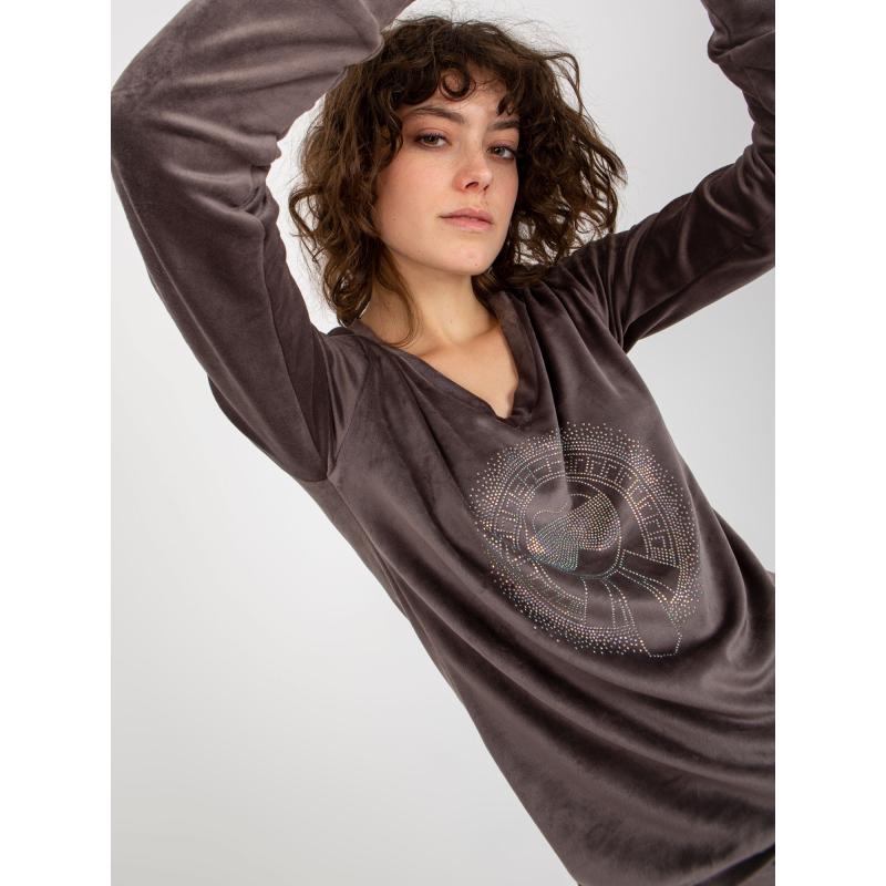 Dámska súprava s aplikáciou LUCIE tmavo šedá