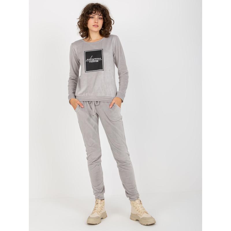 Női nyomtatott szett KIRA világosszürke