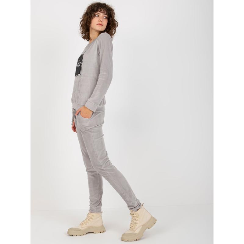 Női nyomtatott szett KIRA világosszürke