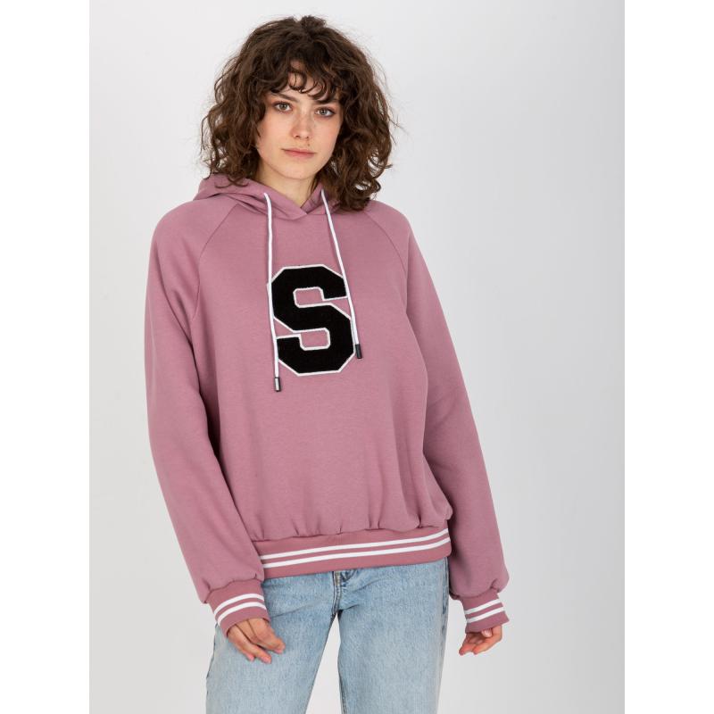 Női kapucnis pulóver EMELINE rózsaszín