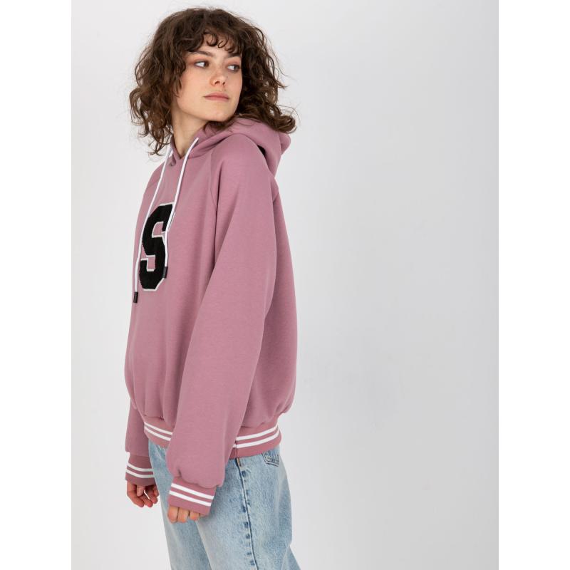 Női kapucnis pulóver EMELINE rózsaszín