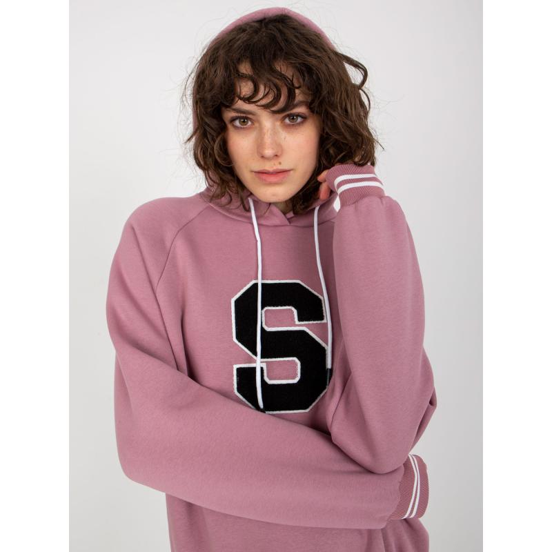 Női kapucnis pulóver EMELINE rózsaszín