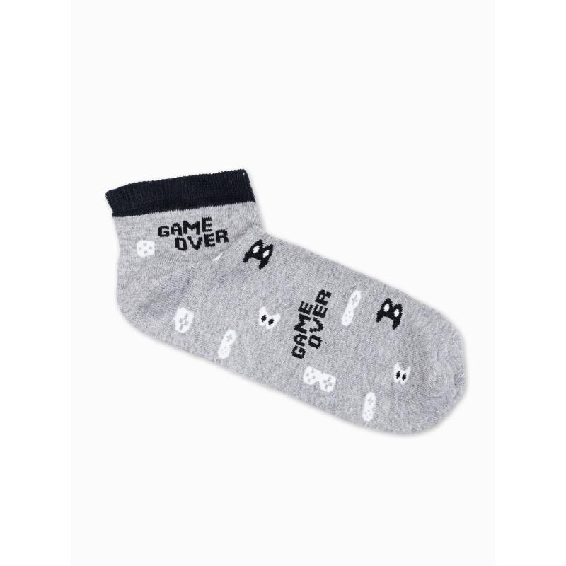 Pánské ponožky U177 - šedé/černé