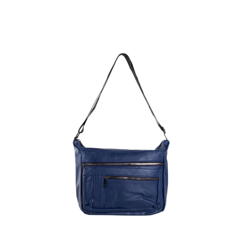 Dámska kabelka cez rameno z ekologickej kože MARY tmavo modrá