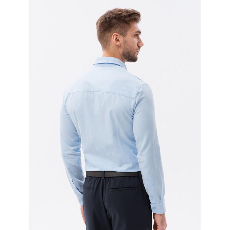 Pánská košile s dlouhým rukávem -SLIM FIT světle modrá 