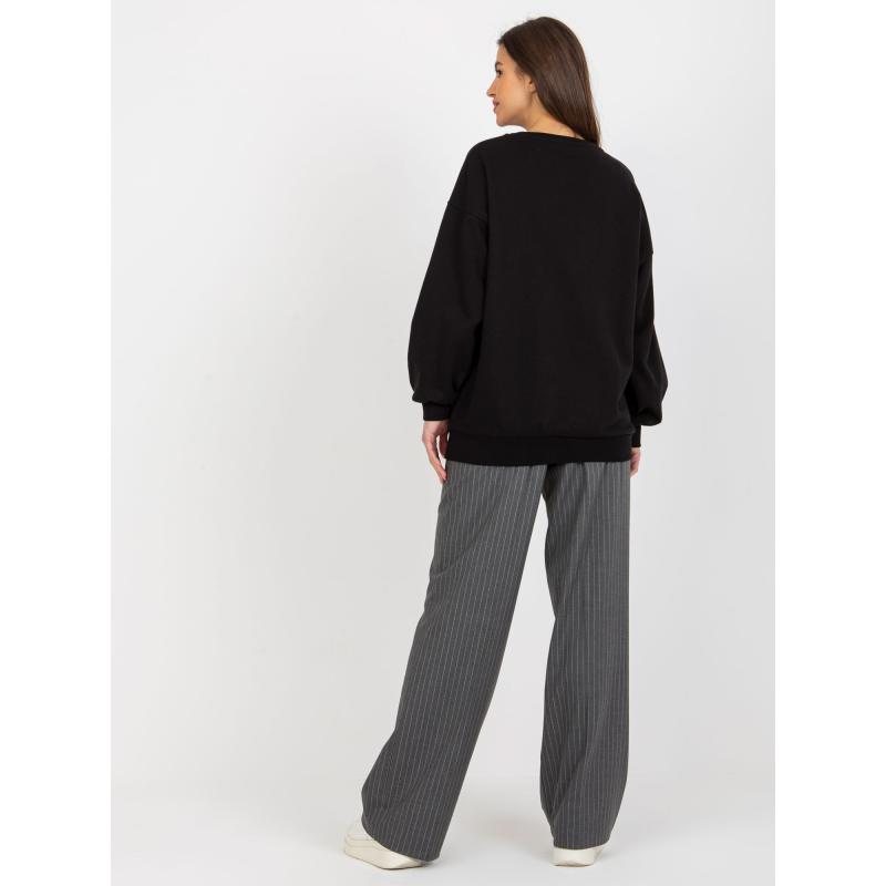 Dámská mikina s kapucí a výšivkou DENA černá