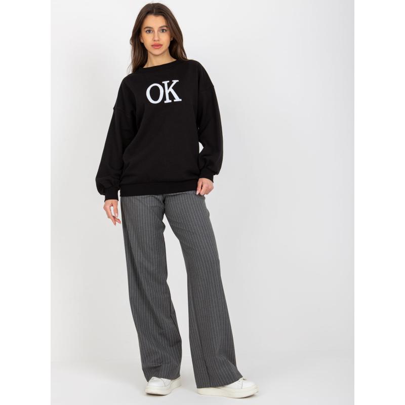 Dámská mikina s kapucí a výšivkou DENA černá