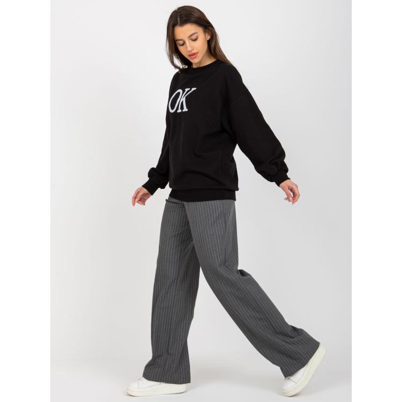 Dámská mikina s kapucí a výšivkou DENA černá