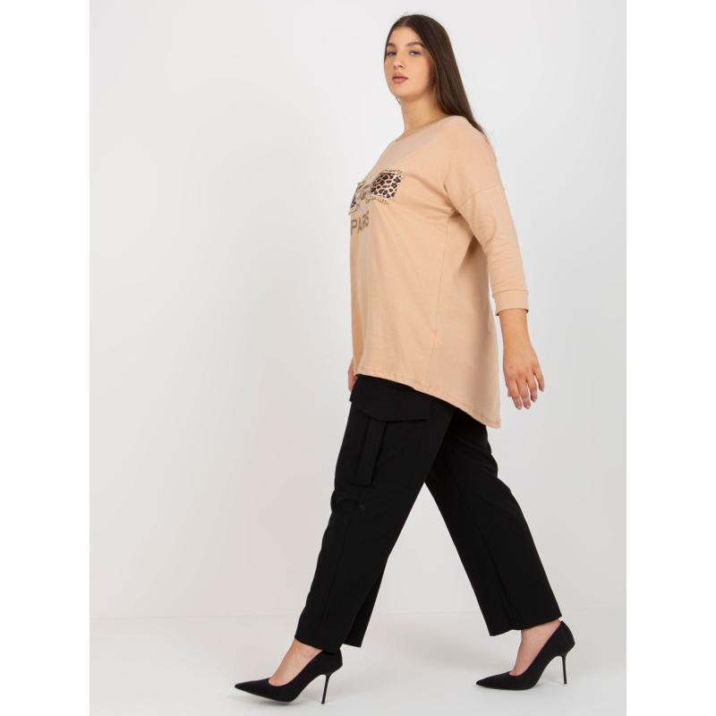 Dámská halenka plus size CORRETE béžová 