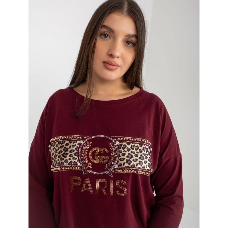 Dámská halenka plus size LISELE tmavě fialová