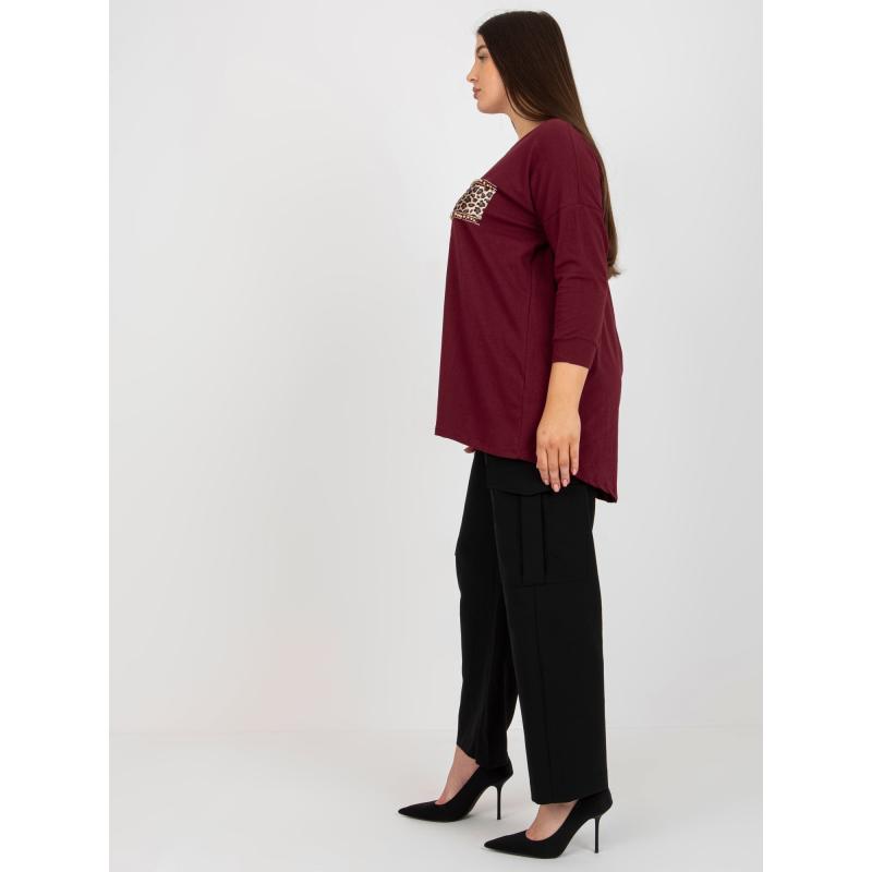 Dámská halenka plus size LISELE tmavě fialová