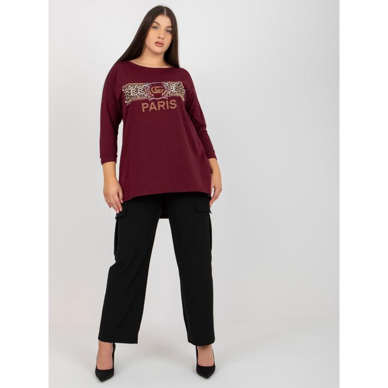 Dámská halenka plus size LISELE tmavě fialová