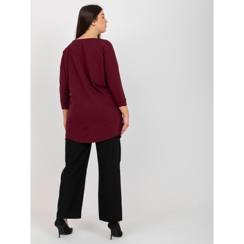 Dámská halenka plus size LISELE tmavě fialová