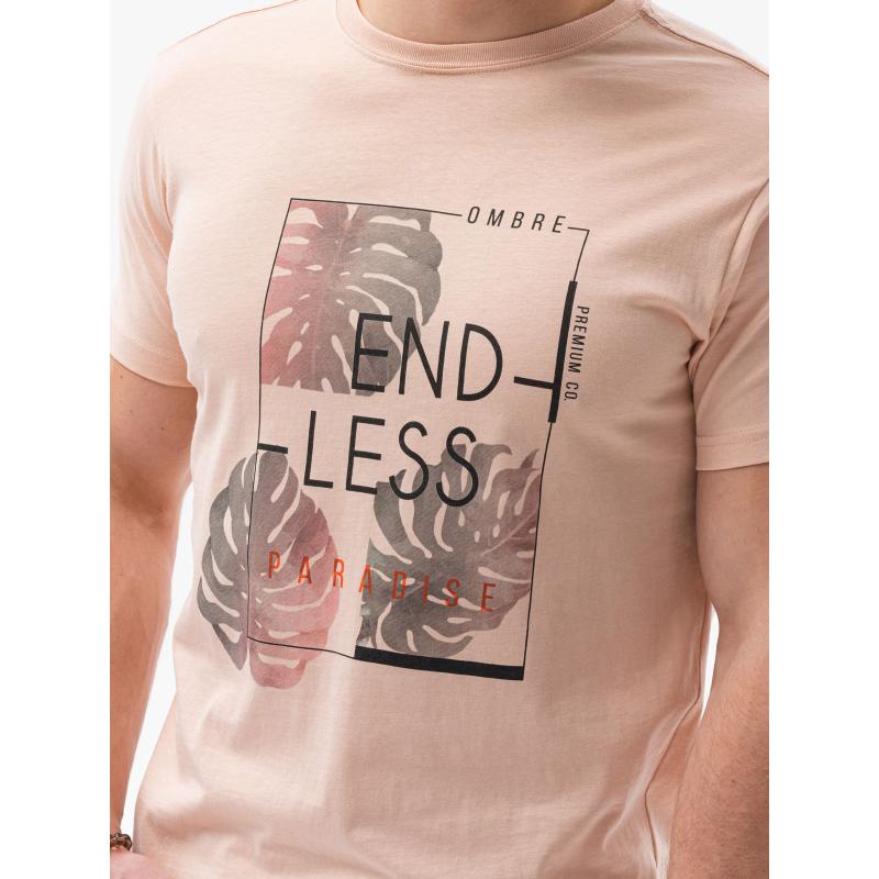 Pánské tričko s potiskem SKYLAR růžové