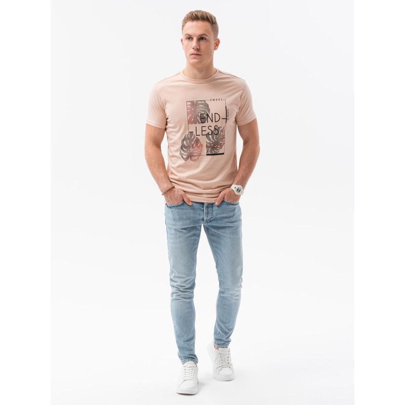 Pánské tričko s potiskem SKYLAR růžové