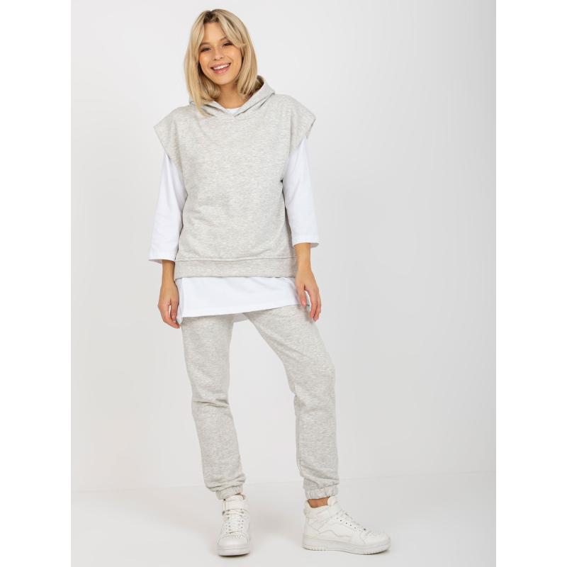 Női szett blúzzal GARION világosszürke