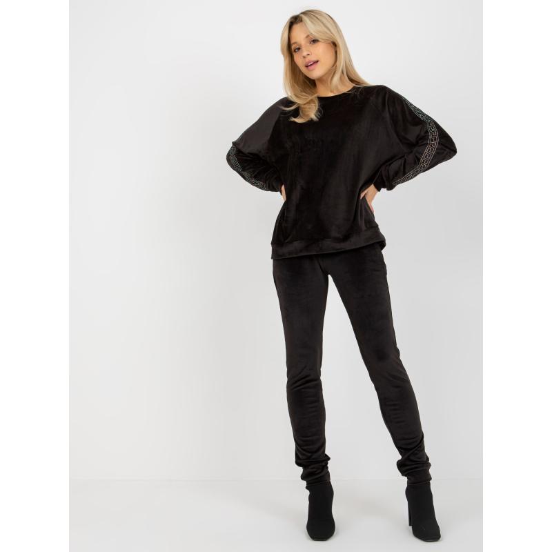 Női szett DACE applikációval fekete színben