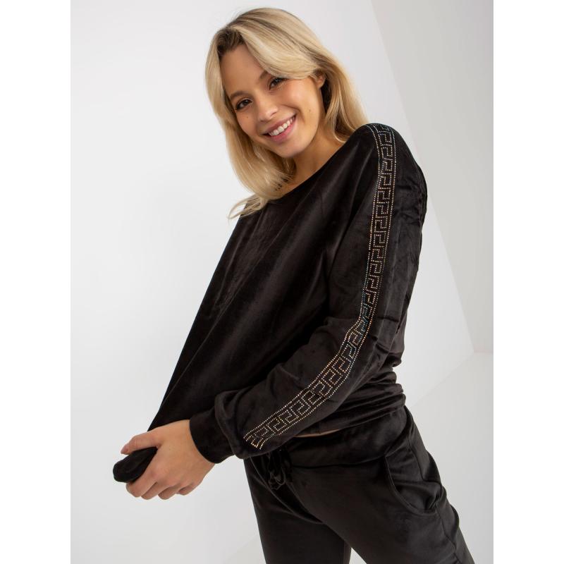 Női szett DACE applikációval fekete színben