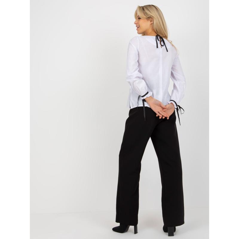 Dámská halenka s krajkou a vázáním THIERY bílá