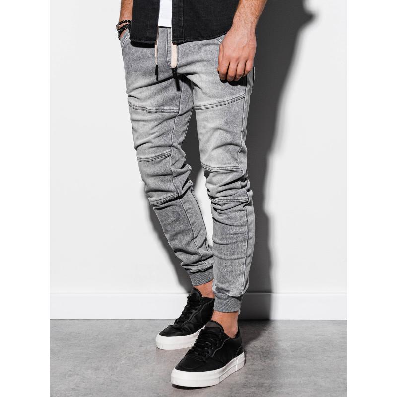 Pánske džínsy joggers P551 sivé