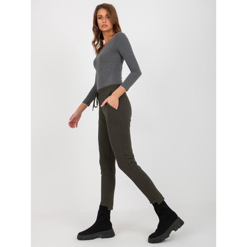 Női melegítőnadrág zsebekkel LILI khaki színben